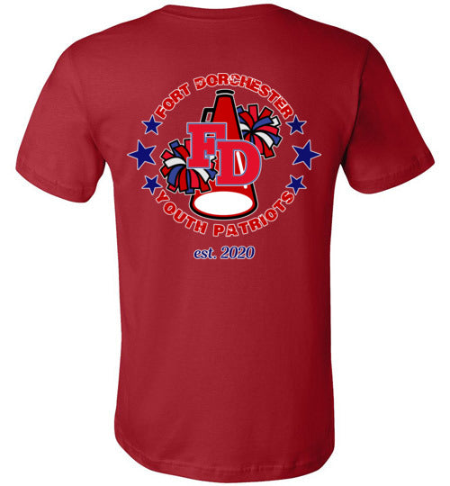 YOUTH PATRIOTS CHEER TWO SIDED UNISEX TEE