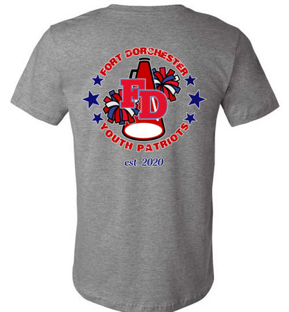 YOUTH PATRIOTS CHEER TWO SIDED UNISEX TEE