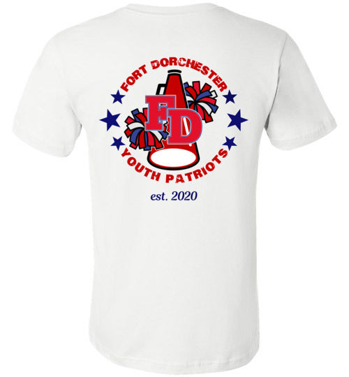 YOUTH PATRIOTS CHEER TWO SIDED UNISEX TEE