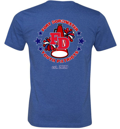 YOUTH PATRIOTS CHEER TWO SIDED UNISEX TEE