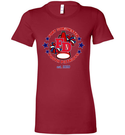 YOUTH PATRIOTS CHEER LADIES SLIM FIT TEE