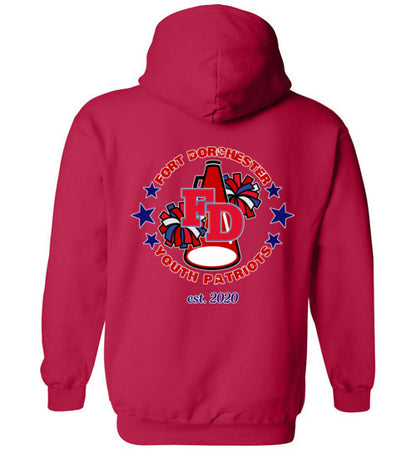 YOUTH PATRIOTS CHEER TWO SIDED HOODIE