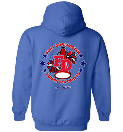 YOUTH PATRIOTS CHEER TWO SIDED HOODIE