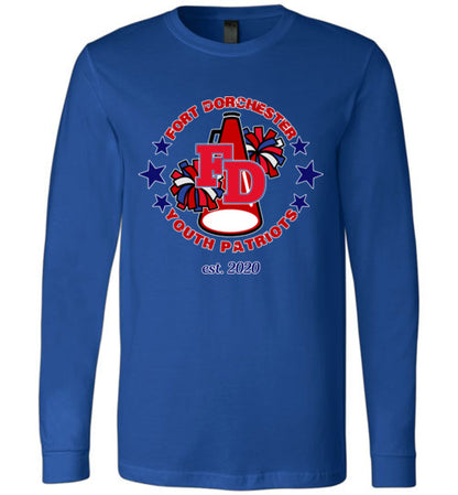 YOUTH PATRIOTS CHEER LONG SLEEVE UNISEX TEE