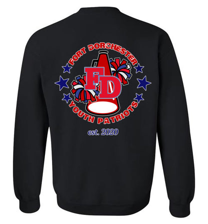 YOUTH PATRIOTS CHEER TWO SIDED CREW NECK SWEATSHIRT