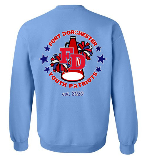 YOUTH PATRIOTS CHEER TWO SIDED CREW NECK SWEATSHIRT