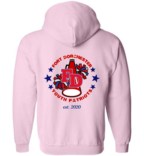 YOUTH PATRIOTS CHEER TWO SIDED ZIP HOODIE