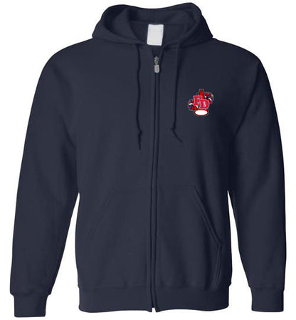 YOUTH PATRIOTS CHEER TWO SIDED ZIP HOODIE