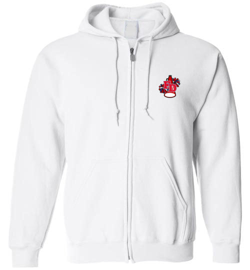 YOUTH PATRIOTS CHEER TWO SIDED ZIP HOODIE