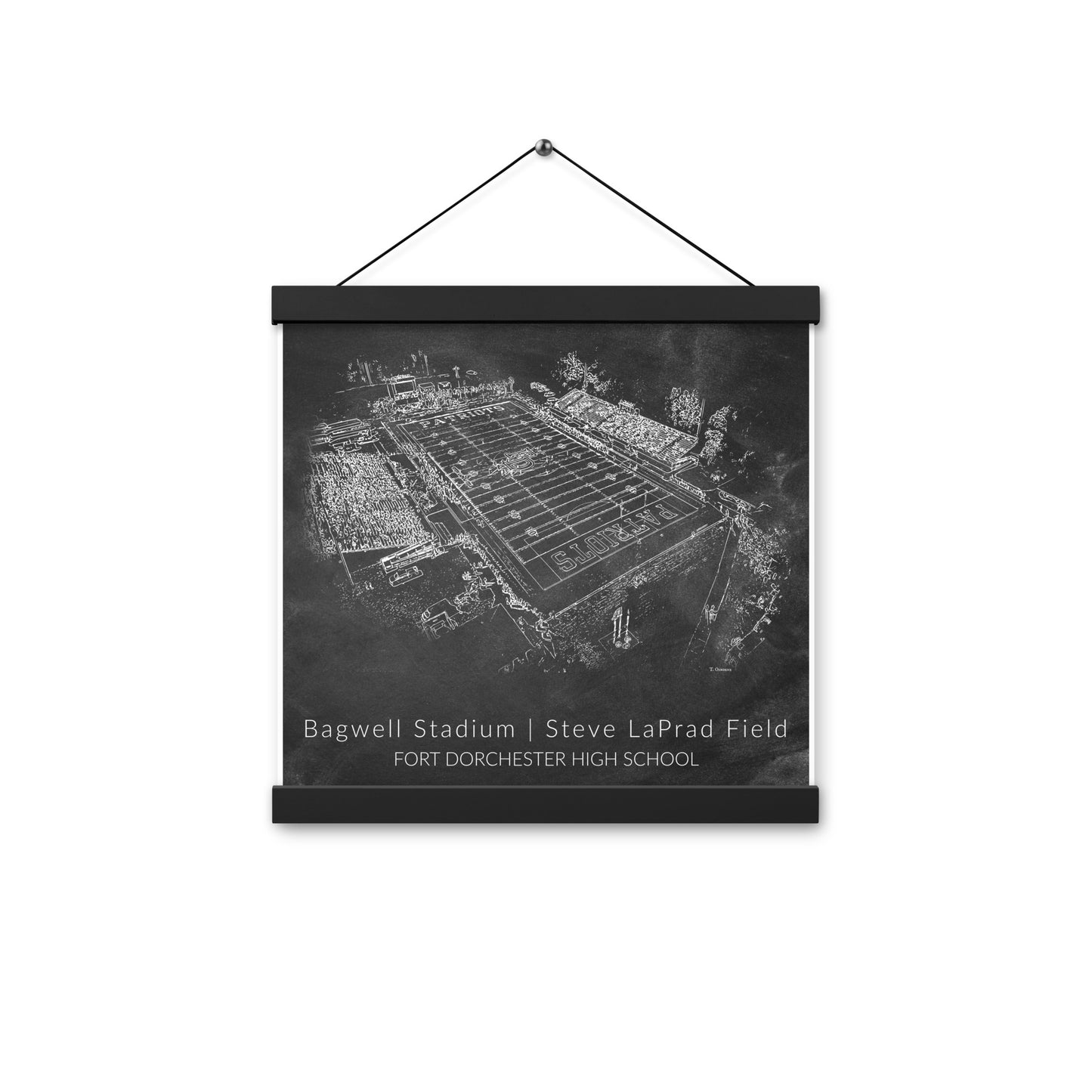 Bagwell Stadium Chalk Sketch Hanging Poster