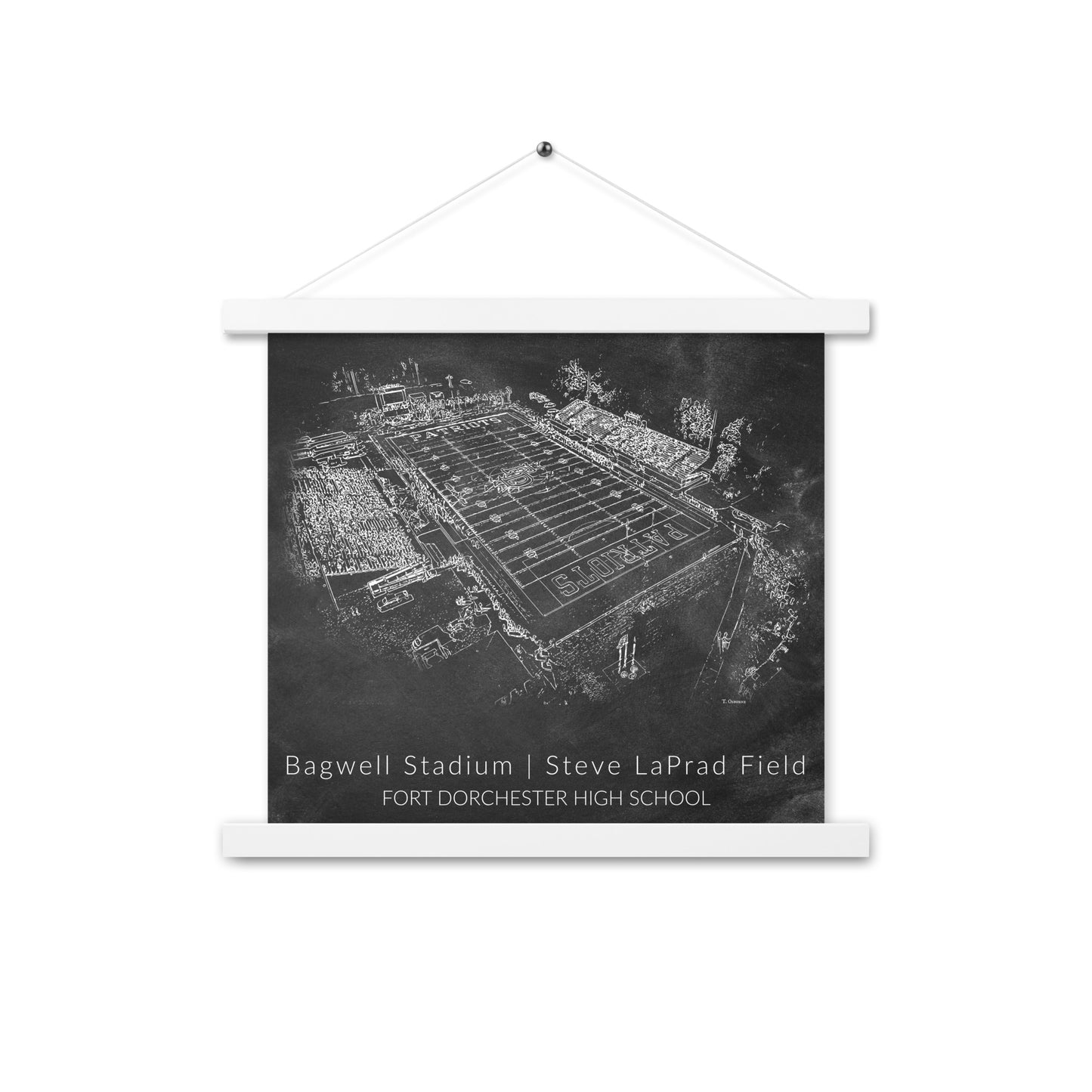 Bagwell Stadium Chalk Sketch Hanging Poster