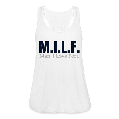 M.I.L.F. Flowy Sparkle Tank - white