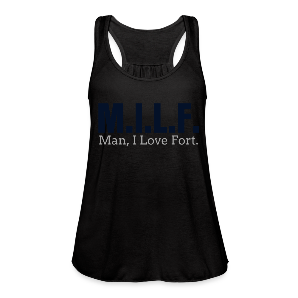 M.I.L.F. Flowy Sparkle Tank - black