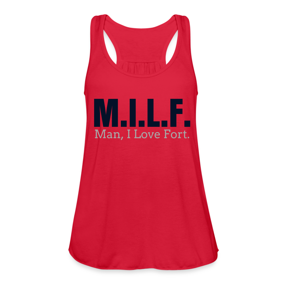 M.I.L.F. Flowy Sparkle Tank - red