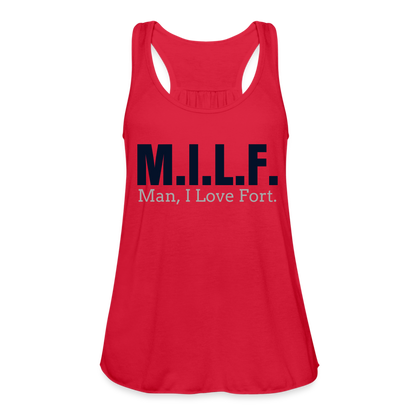 M.I.L.F. Flowy Sparkle Tank - red