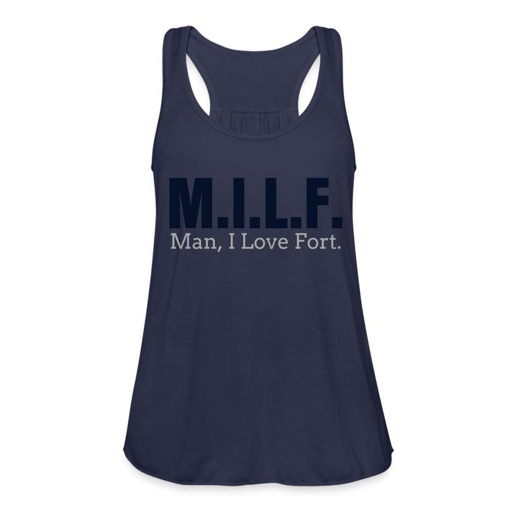 M.I.L.F. Flowy Sparkle Tank - navy