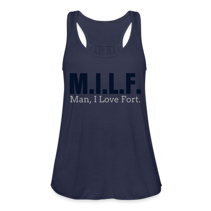 M.I.L.F. Flowy Sparkle Tank - navy